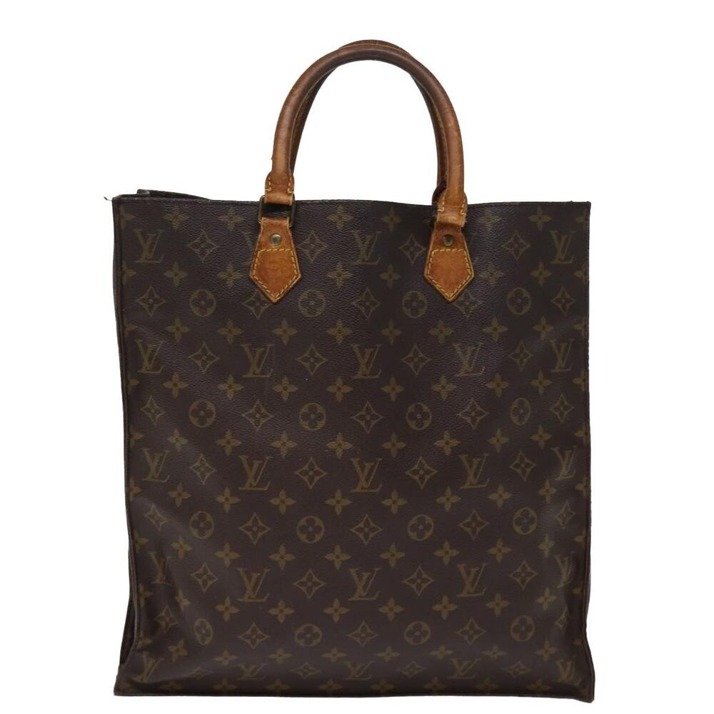 Louis Vuitton Monogram Sac Plat Handbag Brown